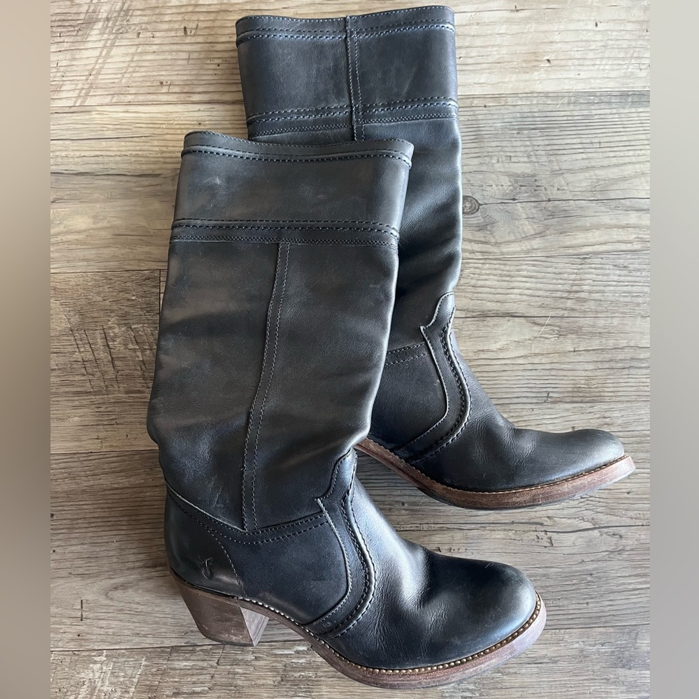 Frye Jane Tall Stitch Leather Boots